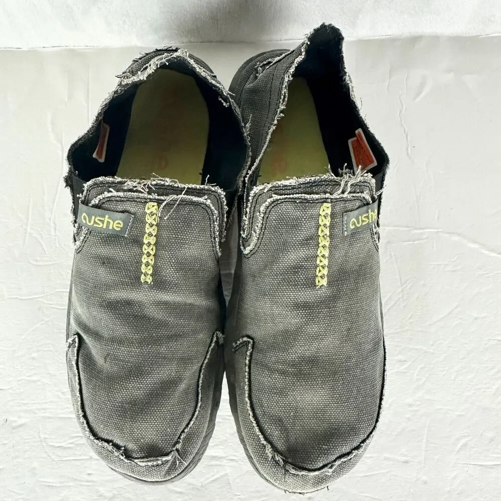 Cushe Men's Slipper Shoe Size 11 Black Canvas Slip On Lightweight